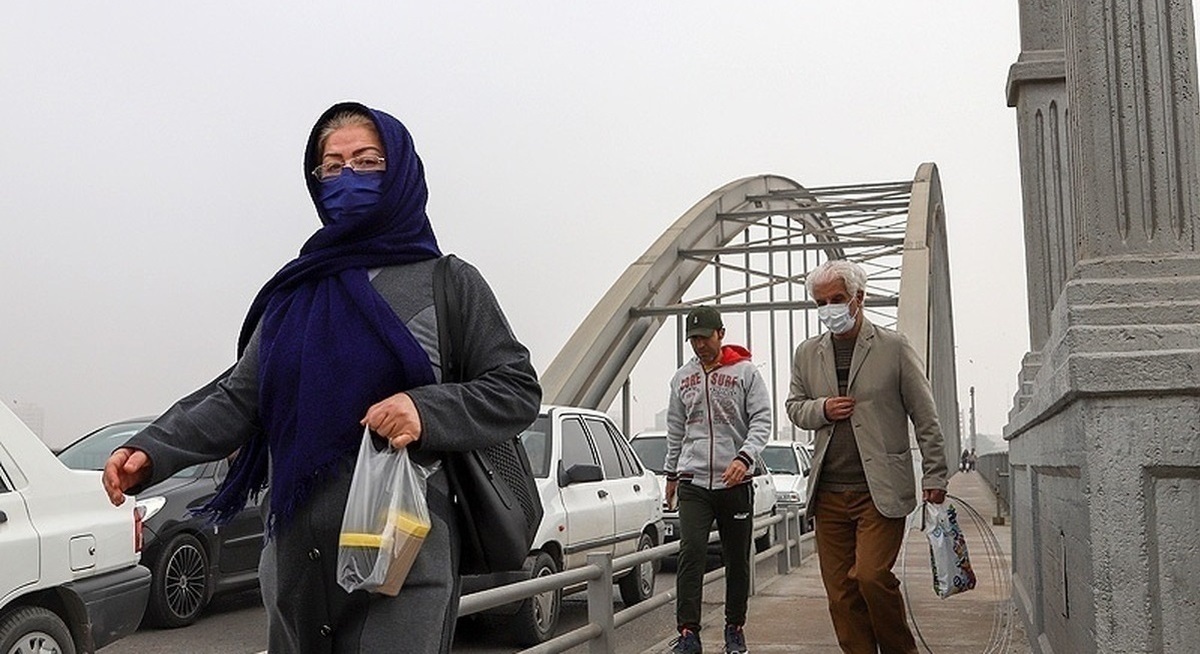 آلودگی هوای اهواز در وضعیت «بنفش» / ۵ شهر در وضعیت «قرمز»
