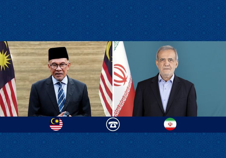 گفت‌وگوی تلفنی رئیس‌جمهور ایران و نخست‌وزیر مالزی/ پزشکیان: گناه ما این است که از ظلم و ستم به مردم مظلوم فلسطین متنفر هستیم؛ مستکبرین عالم این را می‌دانند و فشار می‌آورند/ کشور‌های اسلامی با دیپلماسی فعال و فشار‌های دیپلماتیک، مانع ادامه جنایات در غزه شوند/ انور ابراهیم: برای جمهوری اسلامی ایران احترام ویژه‌ای قائل هستیم