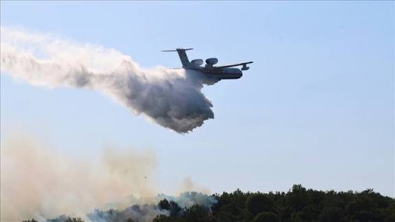 پرواز هواپیماهای ترکیه برای اطفای حریق جنگل الیت