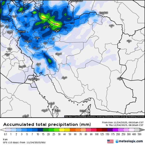 پیش‌بینی هواشناسی از بارش ۲ میلی‌متری در محل آتش‌سوزی‌های جنگل الیت