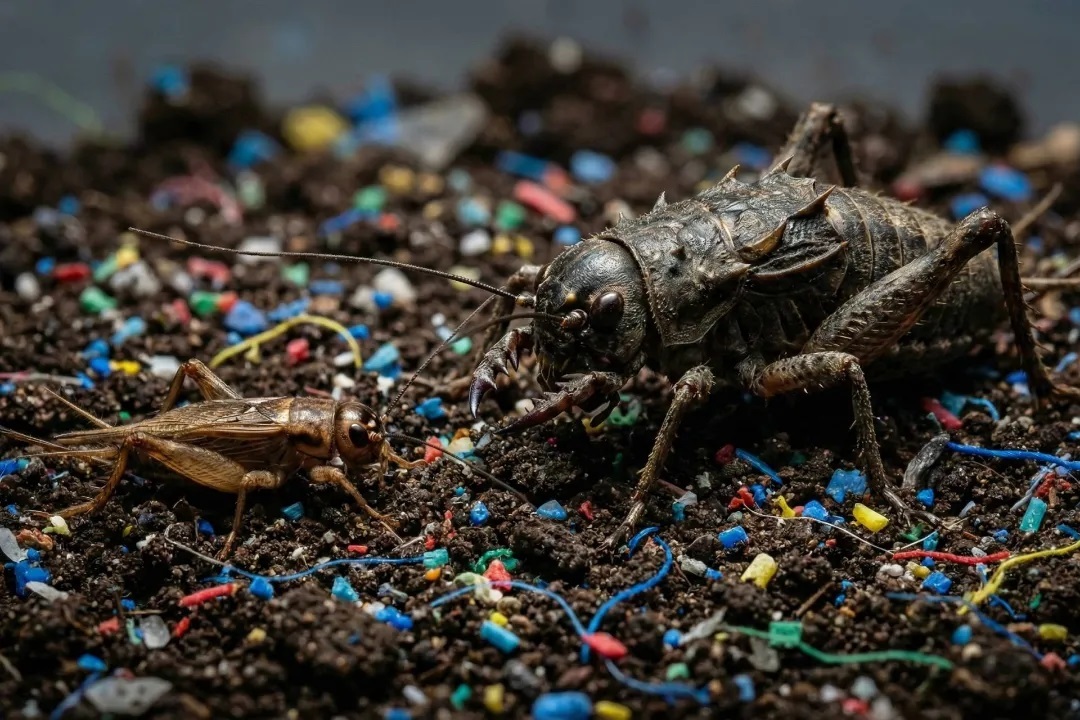 کابوس پلاستیکی: رژیم غذایی آلوده حشرات را به هیولا تبدیل می‌کند